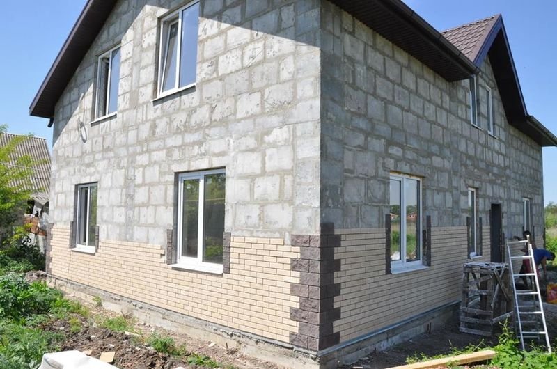 Строительство дома из полистиролбетонных блоков Строительство дома из полистиролбетонных блоков